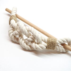 Set of 2 Cotton Rope Curtain Ties: Boho Home Decor