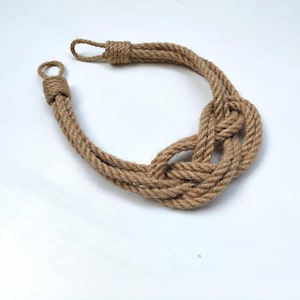 Curtain Tiebacks..Jute Knot Curtain Holdback .. Rustic Rope Tieback for Boho Home
