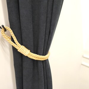 Curtain Tieback - Beige-Gold Rope – Elegant & Durable Holdback