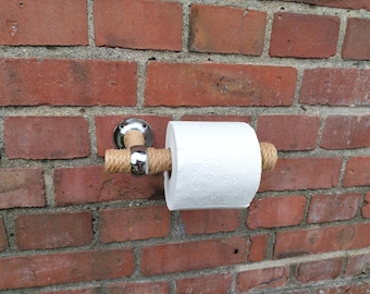 Portarrollos de papel higiénico de cuerda de yute: decoración rústica para el baño
