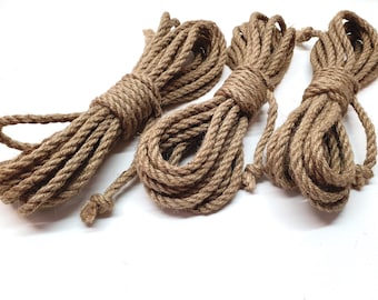 Shibari Jute Rope: Soft Hand-Treated Kinbaku Rope (8m / 26ft)