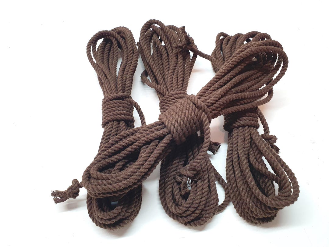 Kimbo Rope Brown Cotton Shibari Rope Set – Kinbaku Rope Art, 4 X 26ft - Etsy