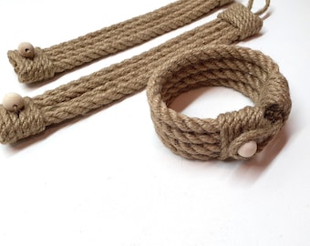 Jute Rope Curtain Tie-Back: Rustic Nautical Window Decor