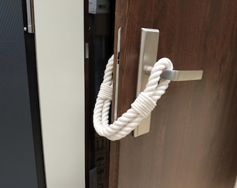 Cotton Rope Door Stop: Natural White, Boho Home Decor