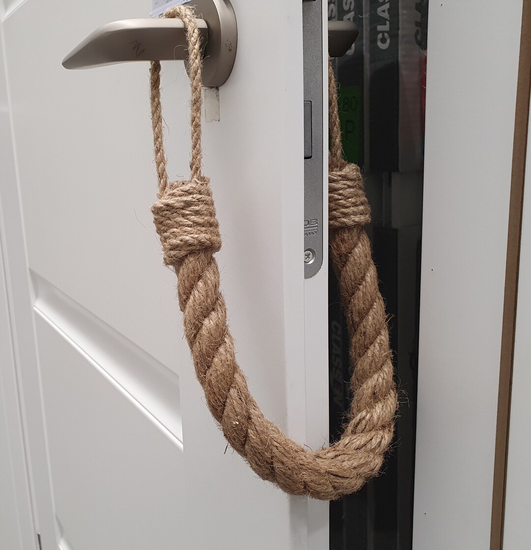 Jute Door Stop Protecting Doors. Safety for Children. Protection for