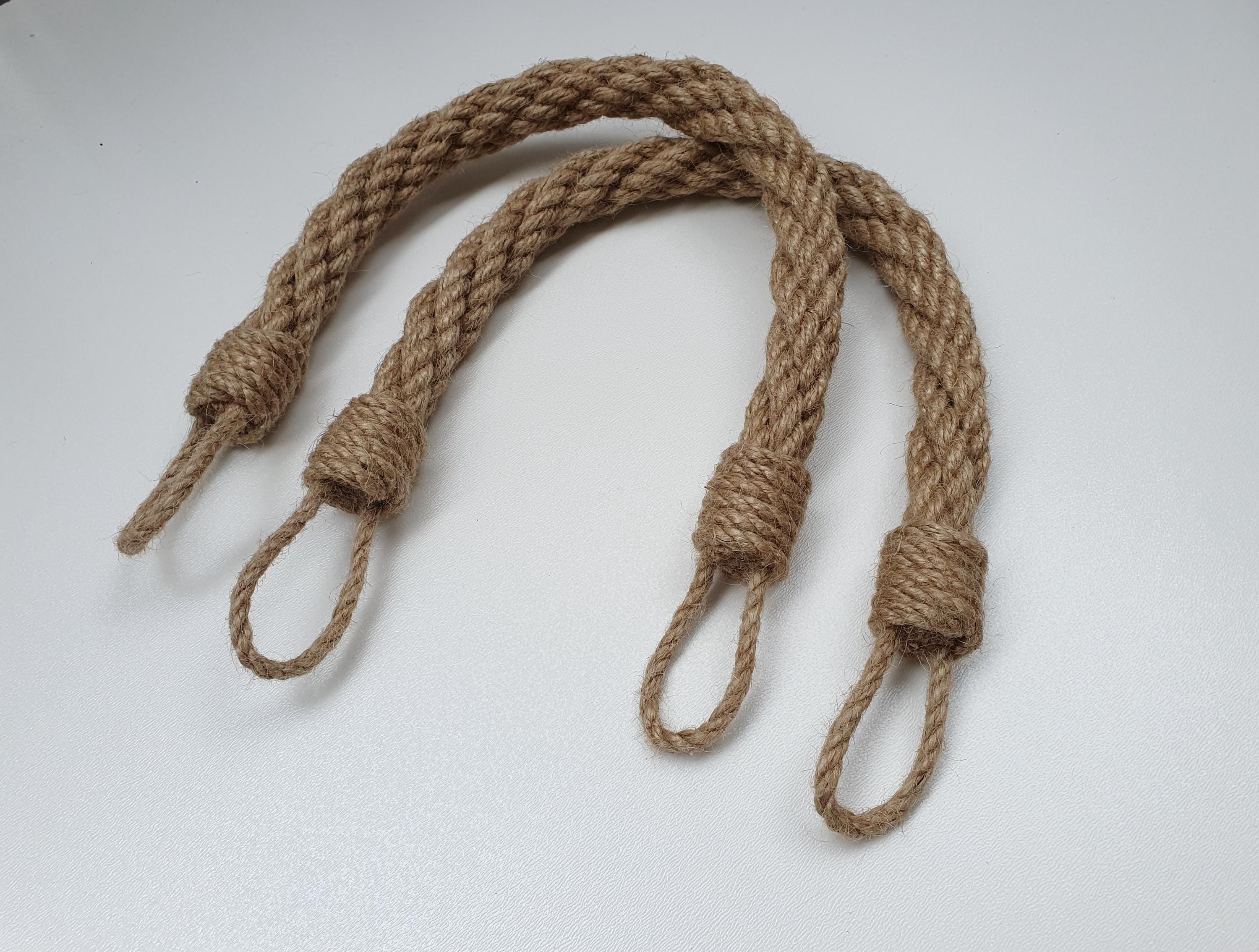 Jute Rope Bag Handles: 4-strand Twist, Rustic Purse Straps - Etsy