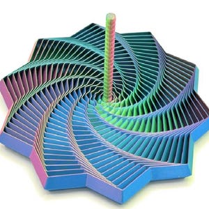 Star Spiral Fidget Spinner STL & 3MF | 3D Print Hypnotic Spinning Desk Toy | Stress Relief Fidget | Instant Download