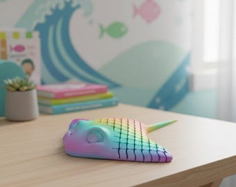 Elastyczna, przegubowa ryba, model 3D z kreskówek, plik STL – urocze, drukowane zwierzę oceaniczne, kawaii zabawka ryba dla dzieci, plik STL, tylko figurka STL