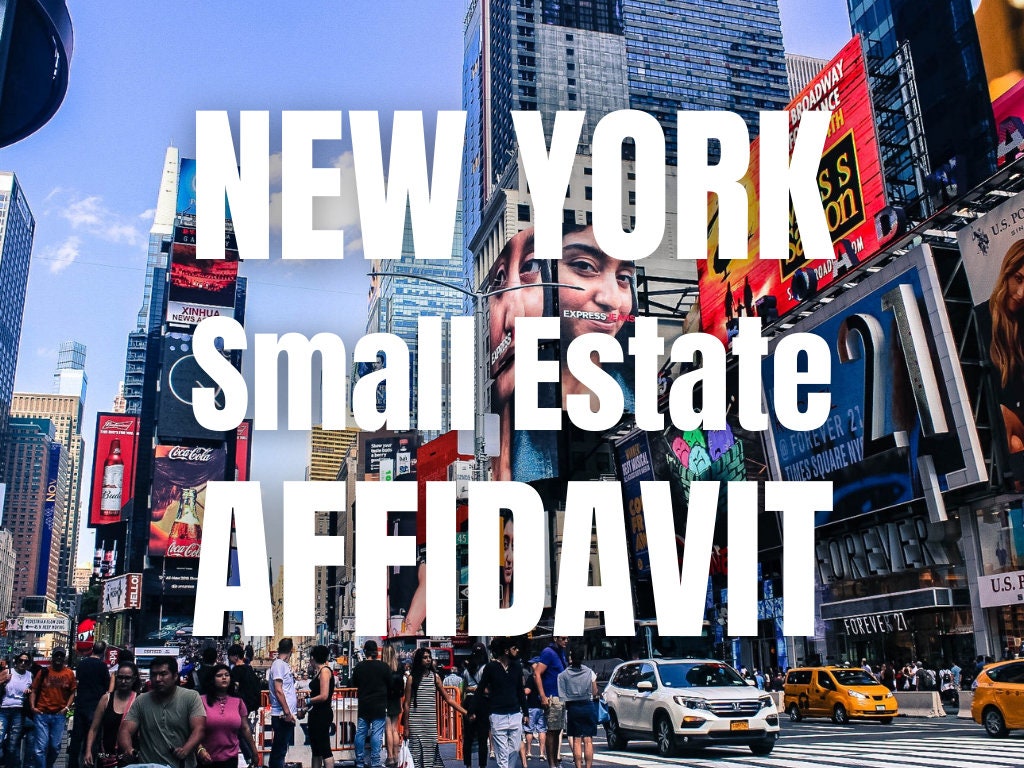 State of New York Small Estate Affidavit Digital Download Etsy