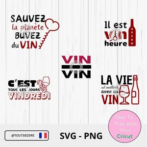 French Download SVG PNG Wine Svg quote bottle wine funny Svg French SVG Stickers Logo French digital files Cricut ToutSeDire