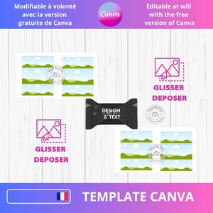 Scarica il modello di etichetta per personalizzare il testo colorato Mini Roc Packaging Cote d'Or Chocolate bite modificabile Canva ToutSeDire