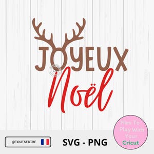Download Merry Christmas SVG PNG Christmas Svg quote Christmas Svg French SVG Stickers Merry Christmas French digital files Cricut ToutSeDire