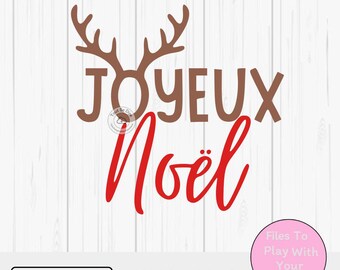 Download Merry Christmas SVG PNG Christmas Svg quote Christmas Svg French SVG Stickers Merry Christmas French digital files Cricut ToutSeDire