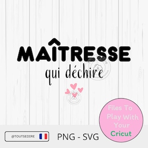 Descargar SVG PNG Profesora de francés que mola Regalo de agradecimiento Pascua Navidad y fin de curso original Dilo todo