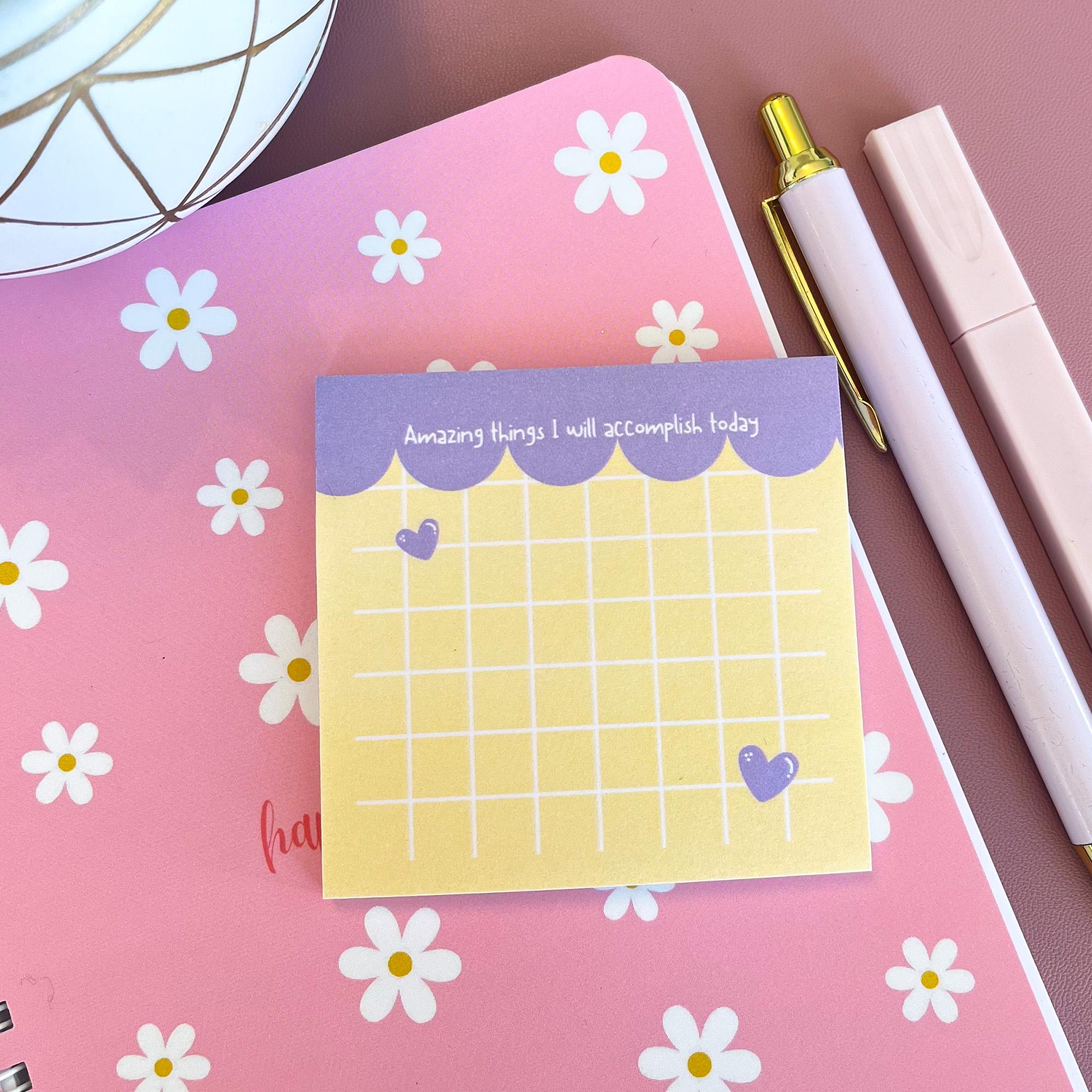 Sticky Notes Note Pad, Cute Kawaii Stationery Gift for Her, Mental ...