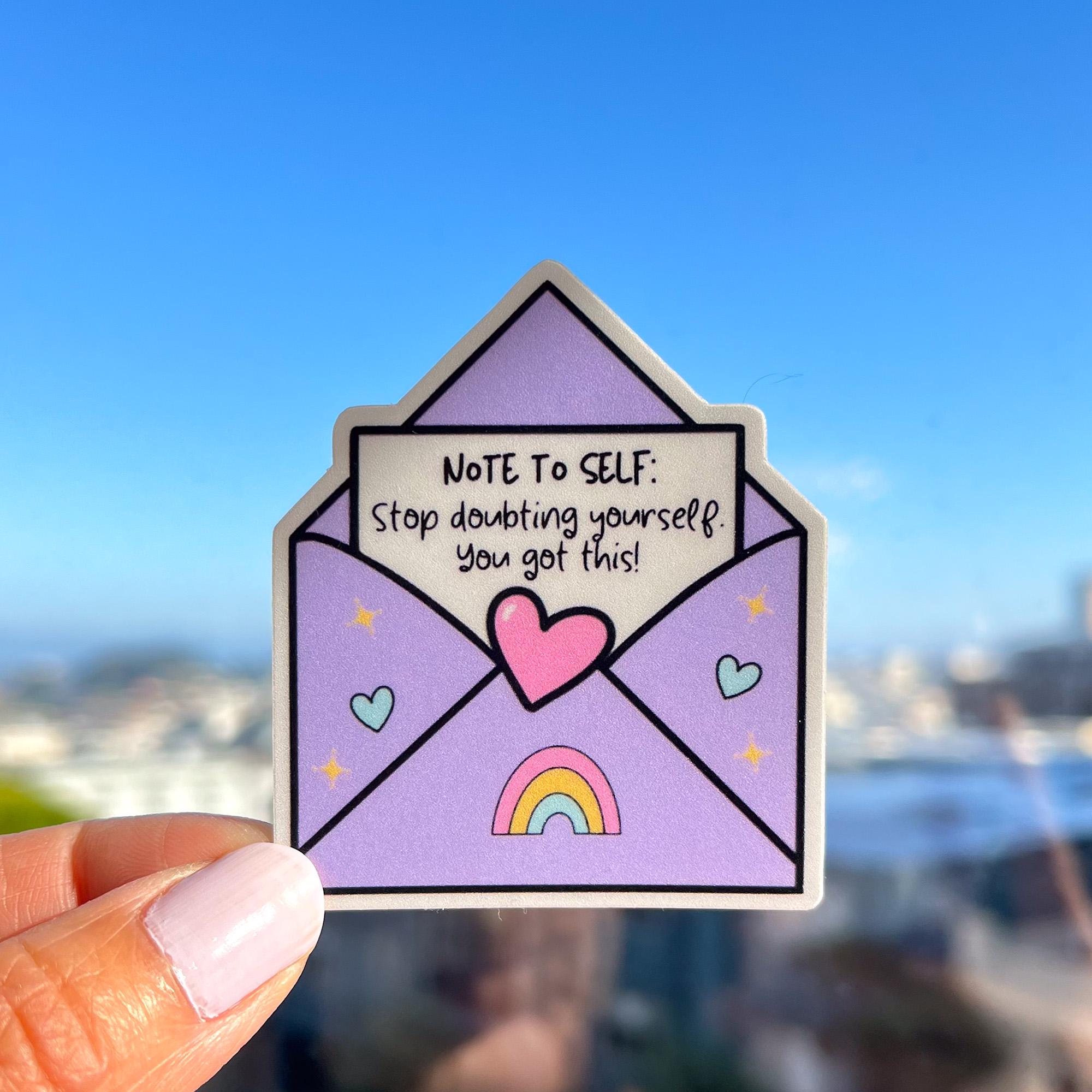 Affirmation Note to Self Sticker, Cute Mental Health Sticker, Self Love ...