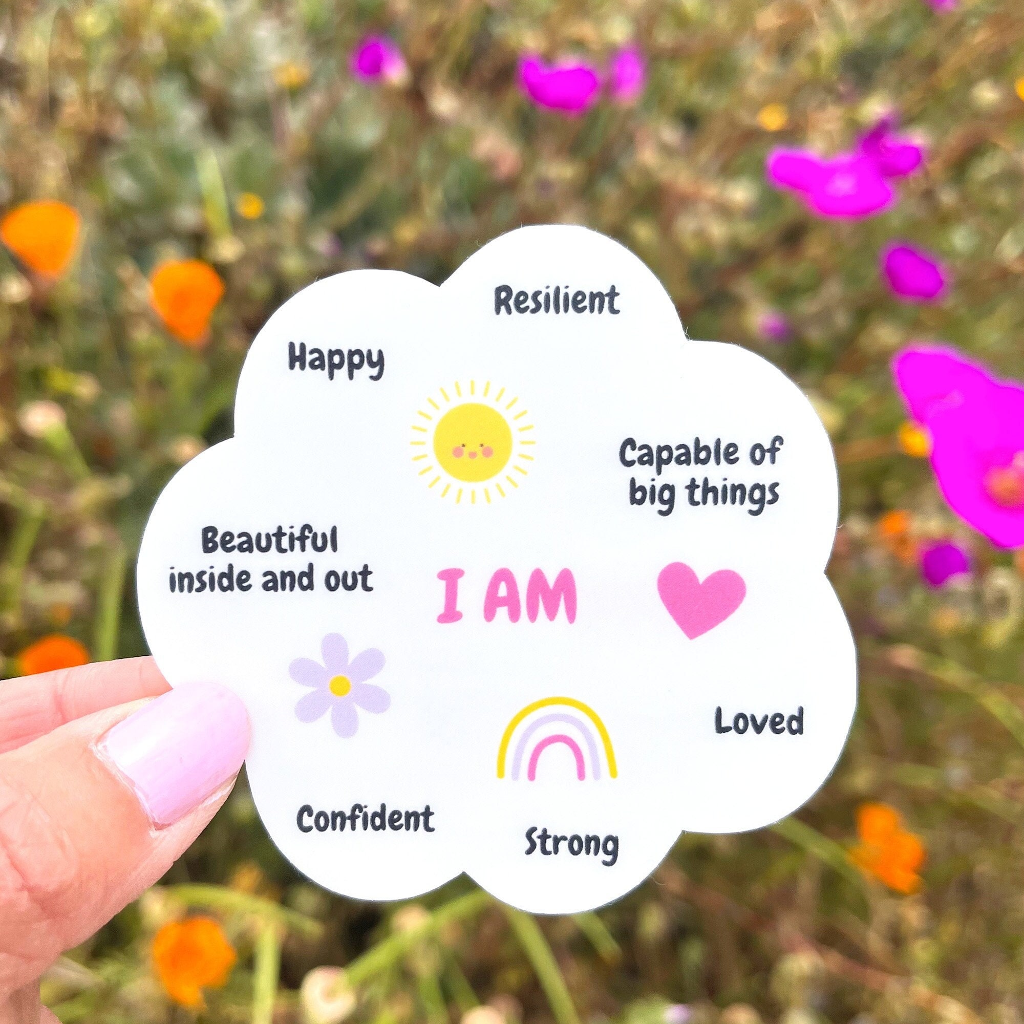 Affirmations Sticker, Mental Health Sticker, Happy Waterproof Decal - Etsy