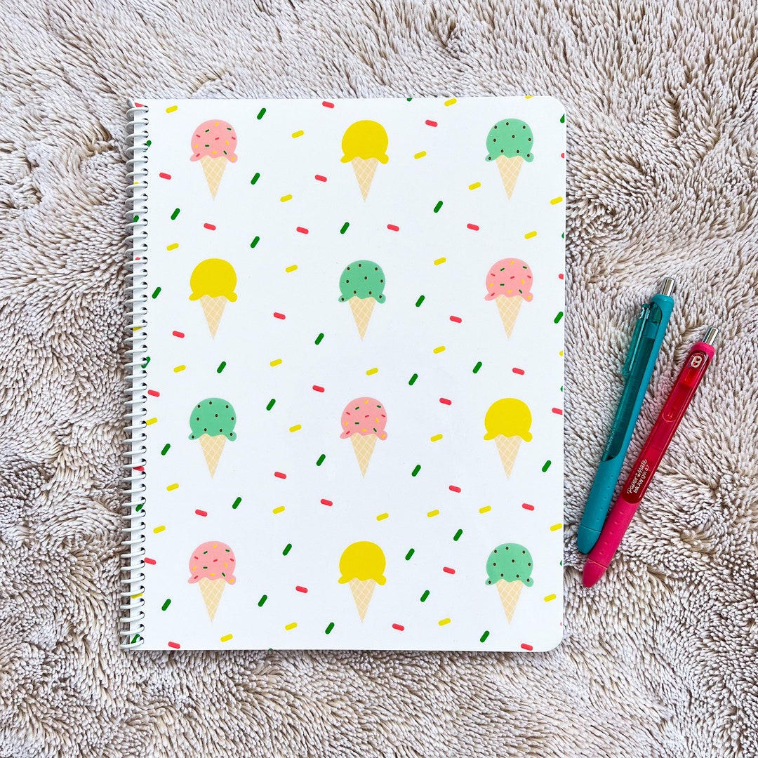 Kids Colorful Sketchbook, Ice Cream Sprinkles Cover, Cute Glossy Kids ...