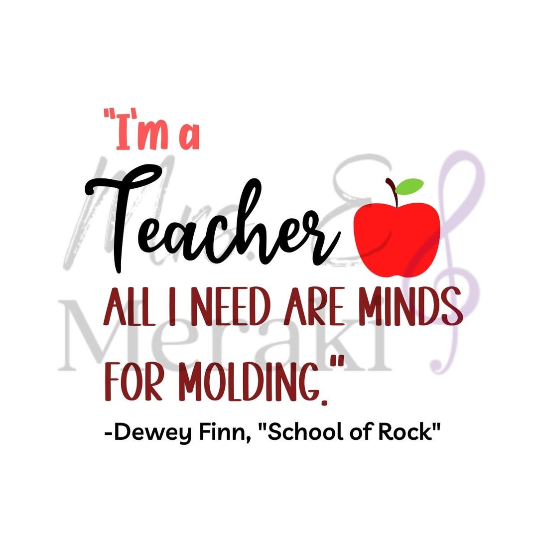 School of Rock Music Teacher Quote SVG Etsy
