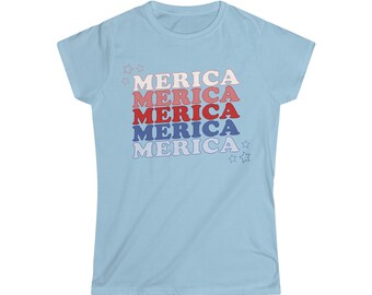 Merica – Camiseta feminina Softstyle
