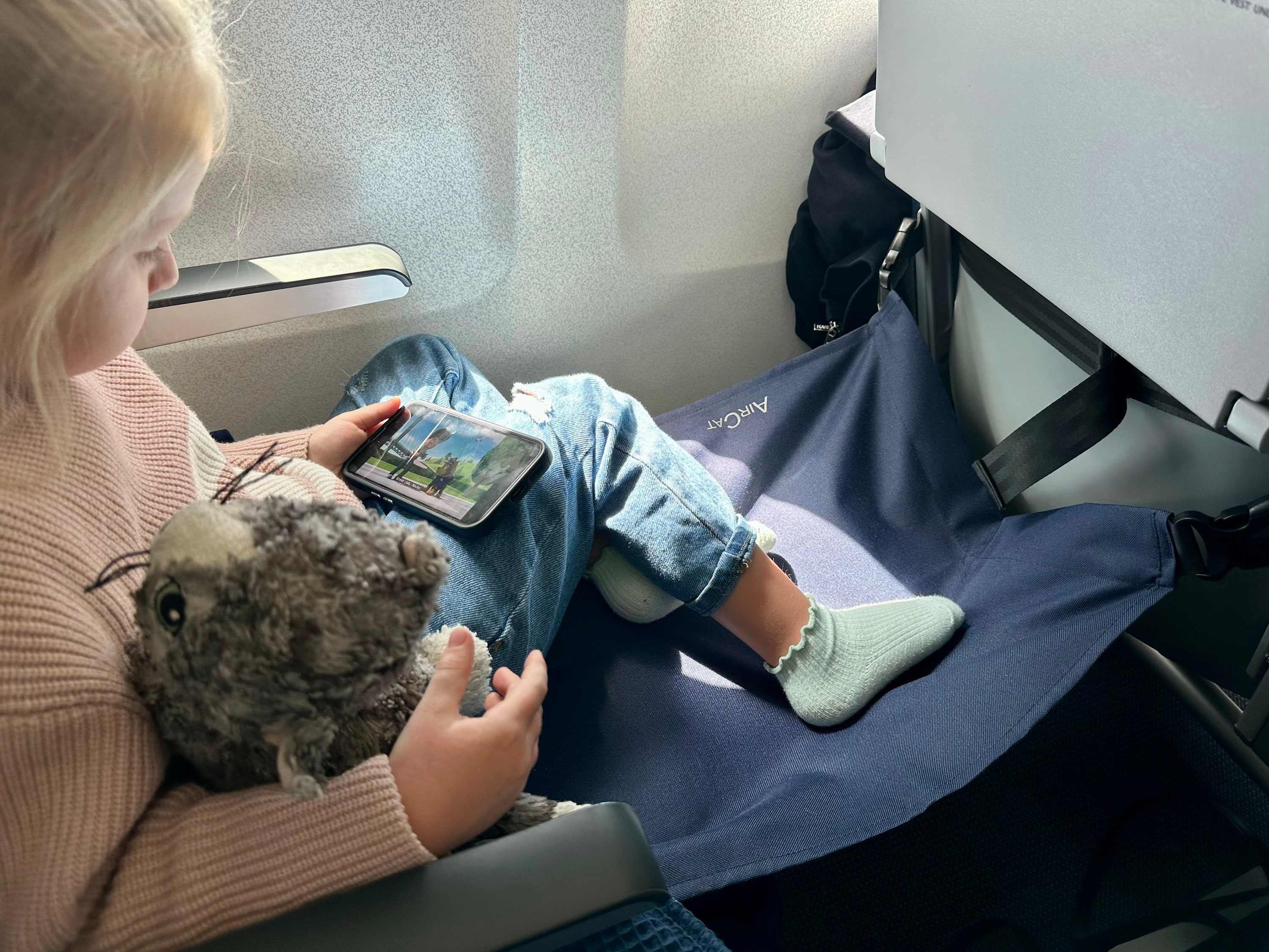 Kleinkind-Flugzeug-Sitzverlängerung, Flugzeug-Fußstütze für Kinder