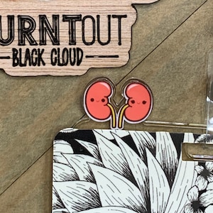 Cute Kidneys - Badge Buddy - Badge Topper - Nurse Gift - Nurse Humor - Badge Accessories - Badge Reel Topper - RN Badge Buddy - Badge Reel