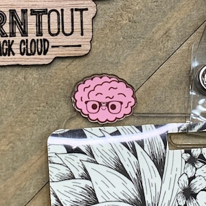 Cute Brain - Badge Buddy - Badge Topper - Nurse Gift - Nurse Humor - Badge Accessories - Badge Reel Topper - RN Badge Buddy - Badge Reel