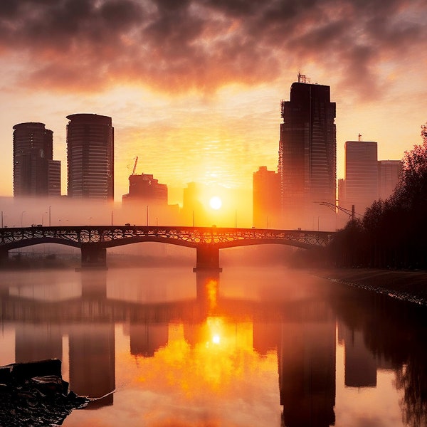 Dawns Glory, sunrise, dawn, golden hour, travel photography, nostalgia,city scape, water, sunset, sky scrapers, buildings, daybreak, new day