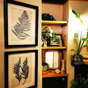Fern Nature Print | Handcrafted with Caligo Safe Ink | Unique Botanical Art | Sustainable Home Decor | Nature Artwork | House Decor |