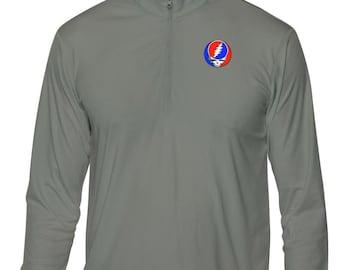 Dead Stealie Quarter Zip Lightweight Golf Shirt