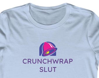 WEIBLICHES Taco Belly Crunchwrap Parodie Shirt, Fast Food, Crunchwrap, Ich liebe Tacos, lustiges T Shirt, Scharfe Soße