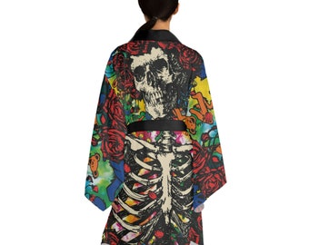 Dead Kimono | Grateful Dead Clothing | Festival Kimono | Swimsuit Coverup | Festival Cloak | Burning Man Clothing | Festival Cape