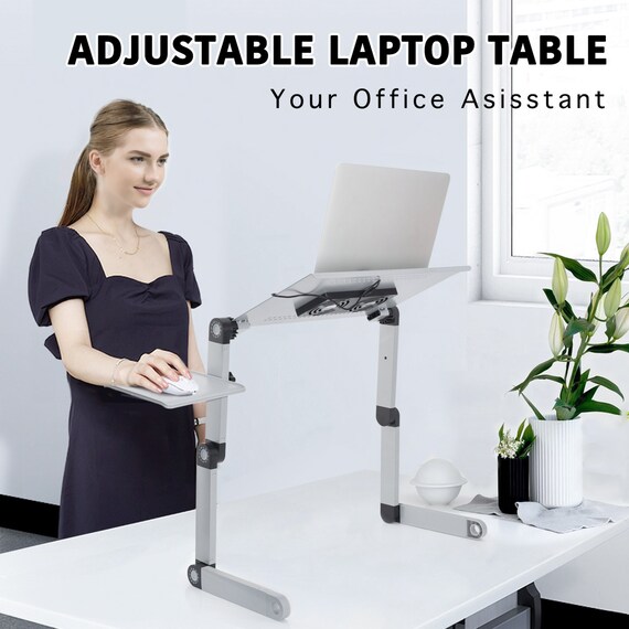 Laptop table stand adjustable riser deals