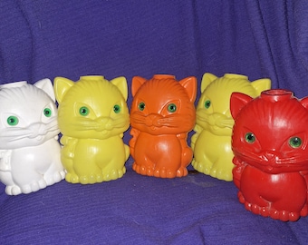 1950s Noma Blow Mold Cat String Lights Multicolor