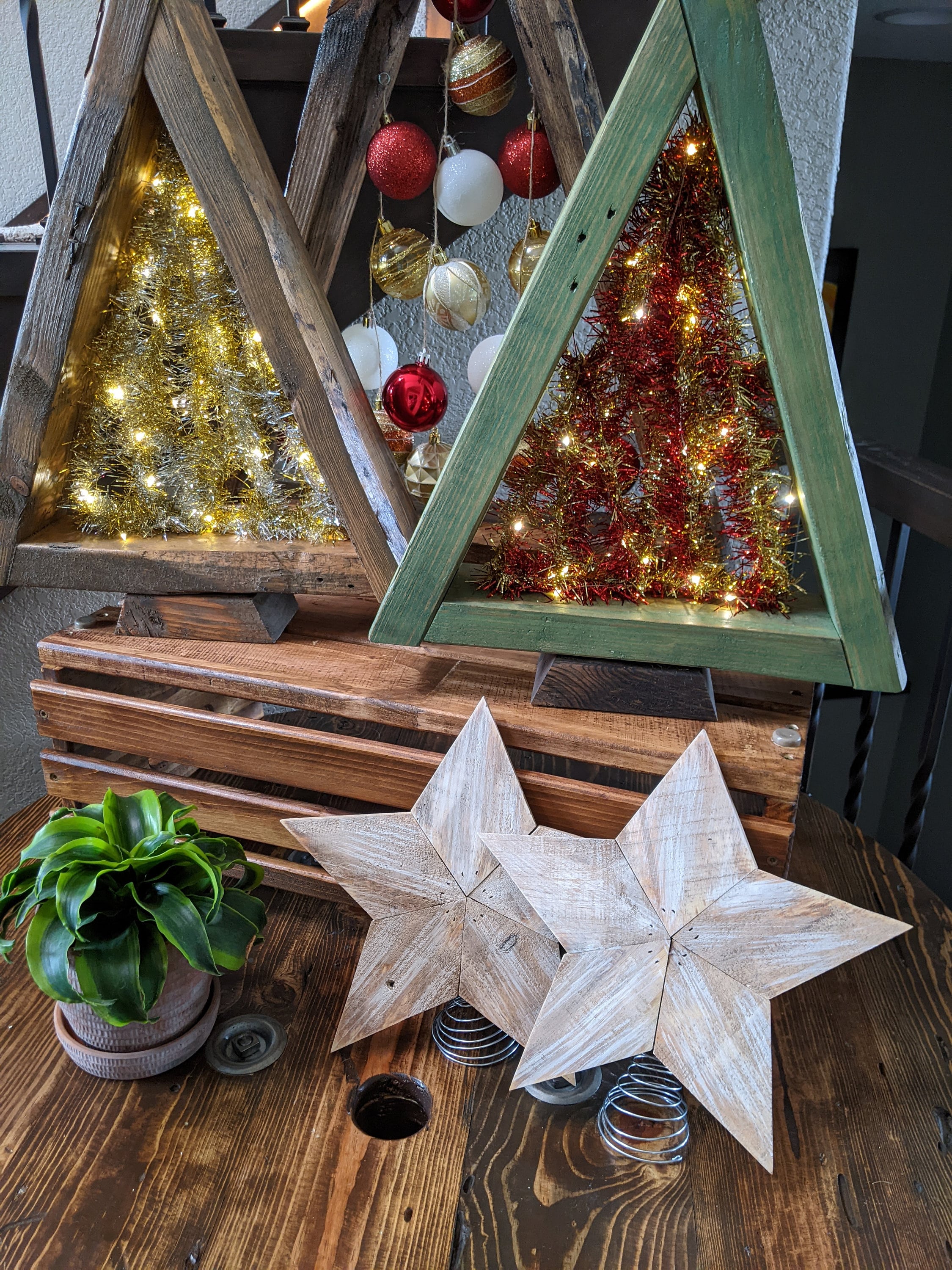 Wood Star Christmas Tree Topper Rustic Reclaimed Wood Farmhouse Style