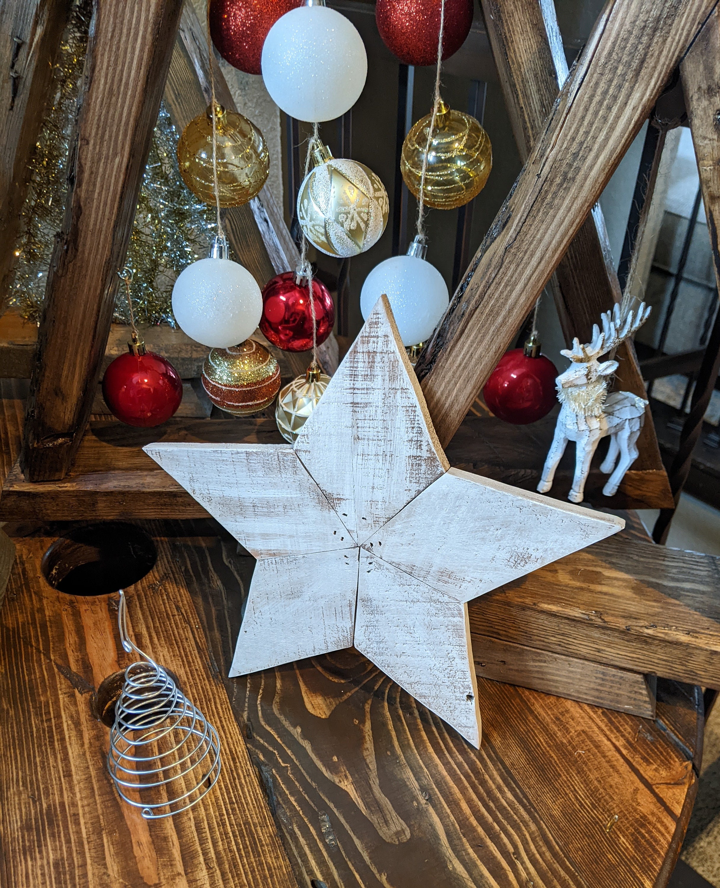 Scrapcooking 4999 - Topper In Legno Per Dolci 'Buon Natale' Con Renna - Decorazione Natalizia Per Torte, Dessert E Tronchetti