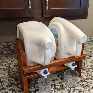 Laundry Soap Detergent Dispenser - Laundry Room Organization - Detergent Stand - Reclaimed Wood 14 or 26 Inch Rack