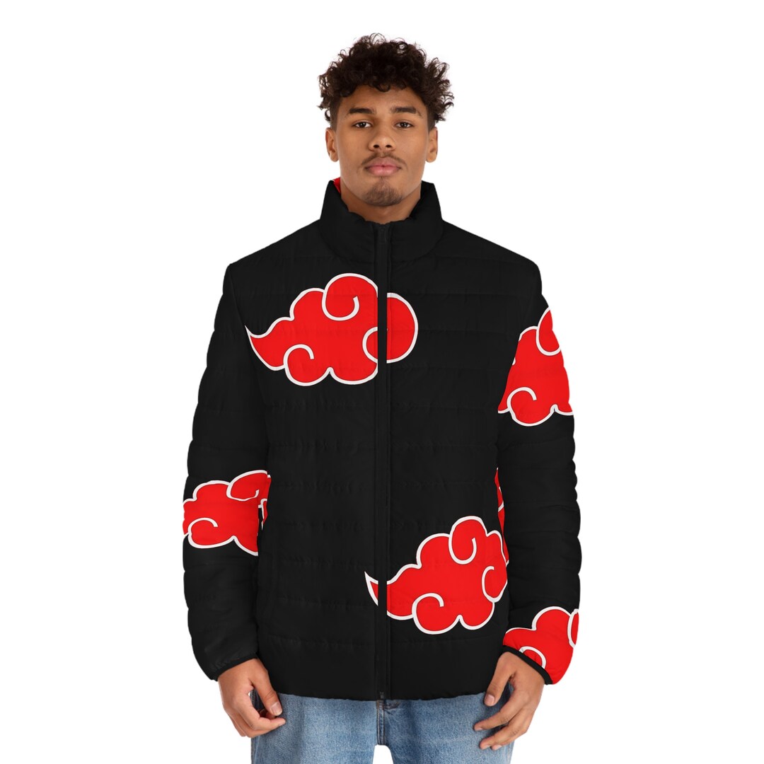Men's Puffer Jacket AOP Naruto Atatsuki Etsy