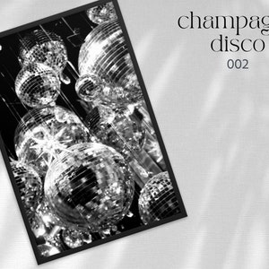 Champagne Disco 002 | Digital Art Print | Gallery Wall Disco, Champagne , Wine | Trendy Bar Cart |