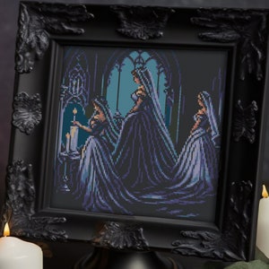 Final Monastery, Nunnery, Hermitage, Abbey, Repentance, Faith, Convent, Cult, Mystic pilgrimage - Cross stitch pattern PDF, Crossstitch