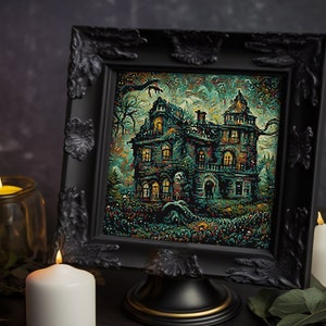 Swamp Haunted house, Evil Residence, Spooky, Ghostly, Creepy, Cursed, Poltergeist, Horror Mansion, Cross stitch pattern PDF, Crossstitch