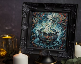 Soul Cauldron, Magic pot, Witch's brew, Gothic, Mystic potion, Alchemy, Occult, Witchcraft, Spell - Cross stitch pattern PDF, Crossstitch