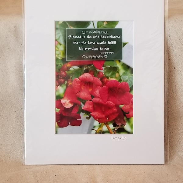 Matted Bible Verse Prints (prints 5x7 & matted 8x10)