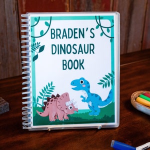 Personalized & colorful dry erase child&#39;s work book * Activity Book * Great for Travel * Screen Free * Preschool Pre K * Makes a Great gift!