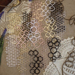 5er Set Stanzteile I Hintergrund Stanzteile I Hintergrundebenen I Papier Stanzteile I Kartenherstellung I Sammelalbum I Junk-Journal I Journaling Bedarf
