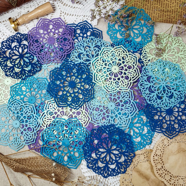 Set of 5 Die Cuts I Lace Paper Doilies Die Cuts I Paper Die Cuts I Card Making I Scrapbook I Junk Journal I Journaling Supplies