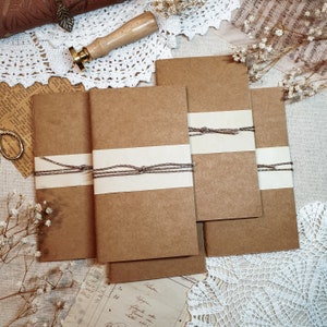 Diario fatto a mano I Quaderno di carta marrone Kraft / Inserto per diario / Quaderno vuoto I Diario spazzatura I Vintage I Scrapbooking /