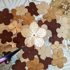 Set aus 12 Stanzteile | Blumen Stanzen I Papier Stanzen I Kartenherstellung I Sammelalbum I Junk Journal I Journaling Zubehör