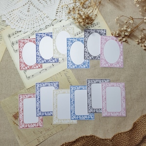 Floral Frames | Decorative Frames | Memo Frames I Note Card | Ephemera | Scrapbooking | Junk Journaling | Deco Frames | Set of 18