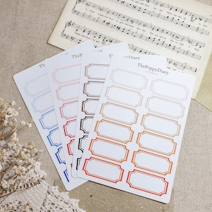 Hoja de pegatinas / Etiquetas de colores I Pegatinas decorativas / Pegatinas de planificador I Pegatinas de diario I Diario I Álbum de recortes I Creación de tarjetas